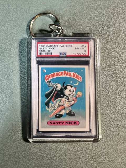 Nasty Nick - #1a - Garbage Pail Kids - PSA Homage - Mini Slab - GPK Keychain