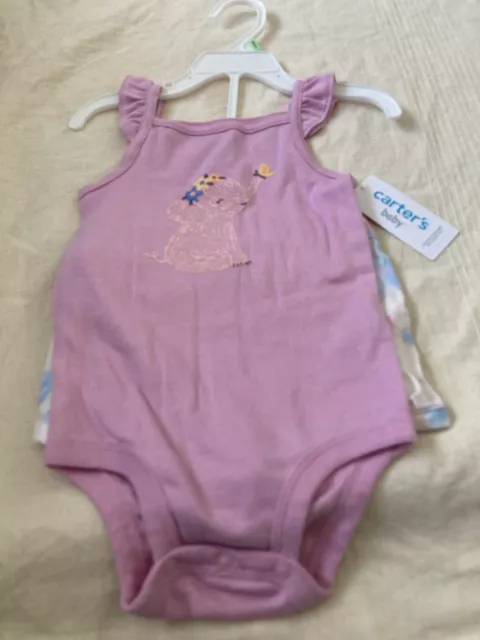 carters baby girl NWT 2 piece purple short outfit size 18M