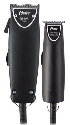 Oster Common Wealth Fast Feed Clipper + T-Finisher Trimmer Barber Combo Black