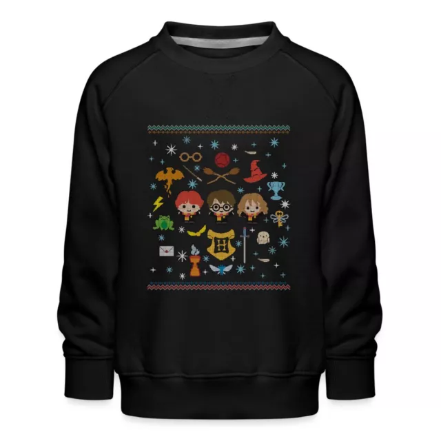 Harry Potter Ugly Christmas Chibi Design Kinder Premium Pullover