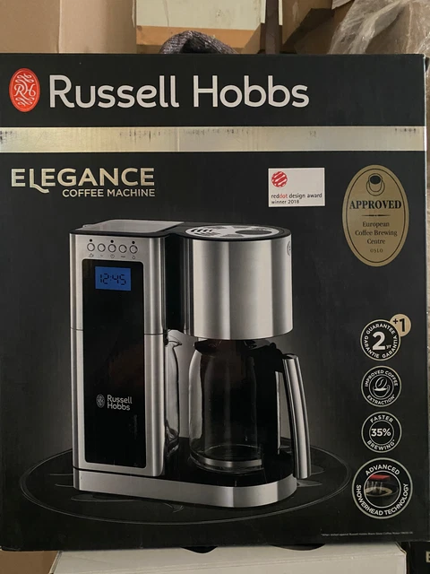 Russell Hobbs Kaffeemaschine Elegance Glas Edelstahl Glas 10 Tassen 23370-56
