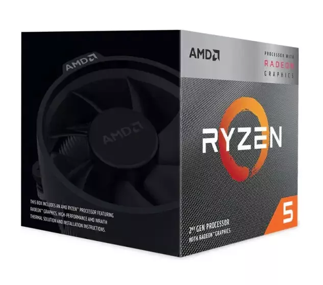 AMD Ryzen 5 3400G Retail Wraith Spire AM4 CPU 4 Core 3.70GHz 6MB 65W RX Vega 11