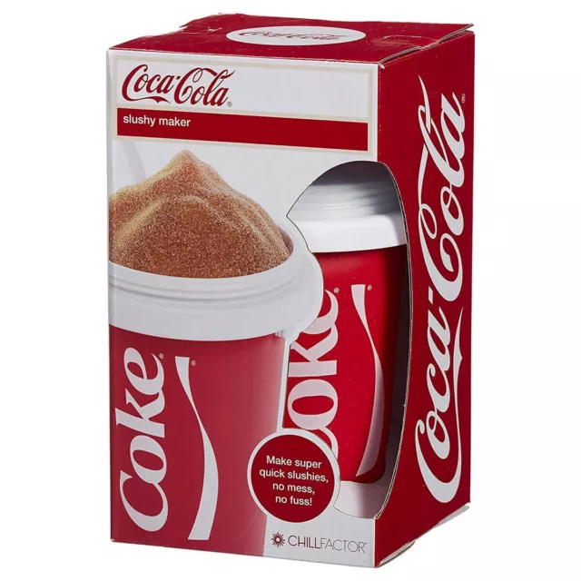 Chillfactor Coca-Cola Coke Reusable Slushy Maker Super Quick Slushies No Mess