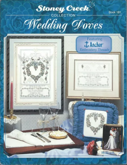 WEDDING DOVES Samplers Decor Stoney Creek Collection Cross Stitch Book 181