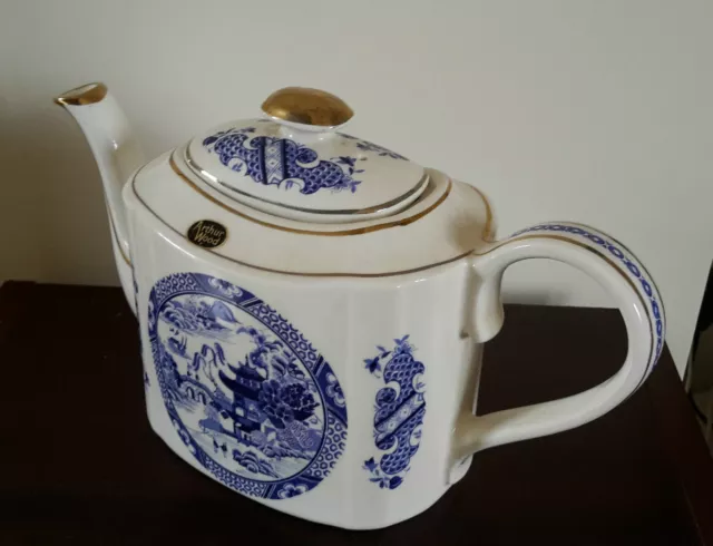 Haddon Arthur Wood Teekanne England Boston Keramik Vintage 2