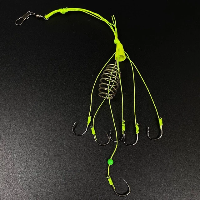 SeroNi 1 Pièces Plates-Formes De Pêche Au Requin Hameçons De Pêche Au Thon Avec Câble Enduit De Nylon De 9,8 Pieds (380-400LB) Hameçons De Haute Mer For Gros Outils De Poisson(2-0