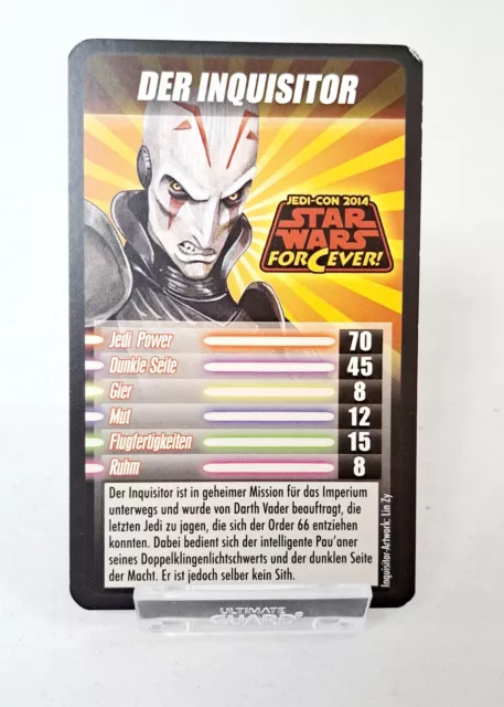 TOP TRUMPS Star Wars Limited Edition Jedi Con 2014 Der Inquisitor Karte selten !