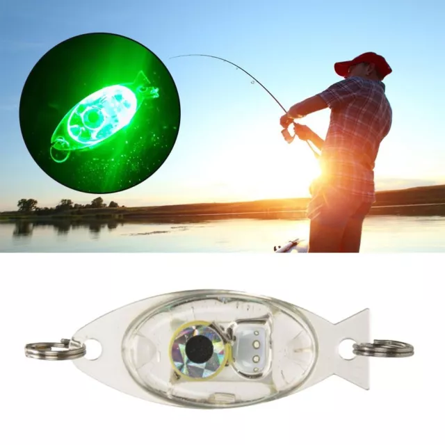 Attracting Fish Eye Shape Fishing Squid Bass Spoon Flash Lamp LED Lure Light