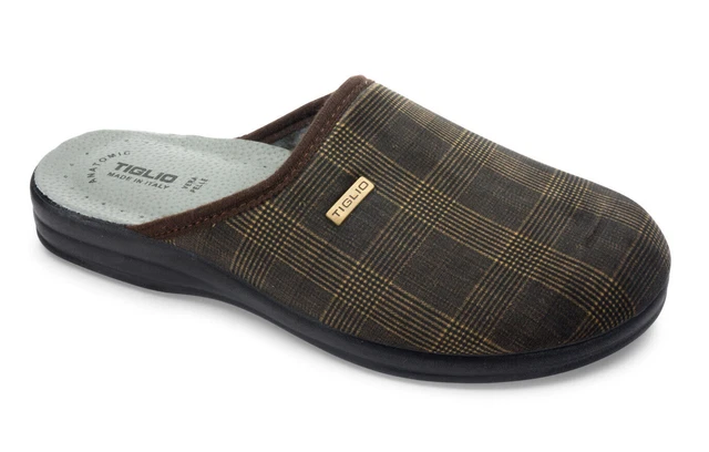 Pantofole Invernali Uomo In Ecopelle - Comode E Antiscivolo, Colore Testa Di Moro - Foto 6