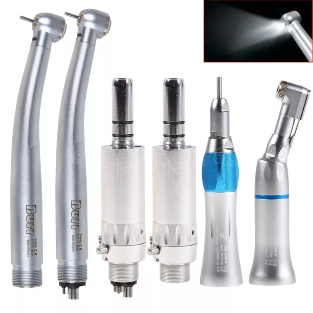 NSK Style Dental LED E-generator High low Speed Handpiece 2/4Hole Turbine kit ns