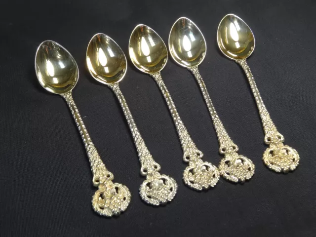 Vintage Russian USSR Sterling Silver 916 Gilded Flatware Tea Coffee Spoon 1960s