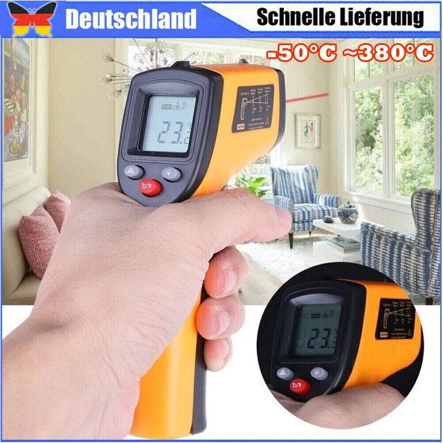 LCD Pyrometer Temperaturmessgerät Infrarot Thermometer Infrarotthermometer DHL