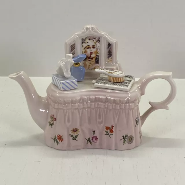 Paul Cardew Teapot Mini One Cup Vintage Women Mirror Vanity Dressing Table