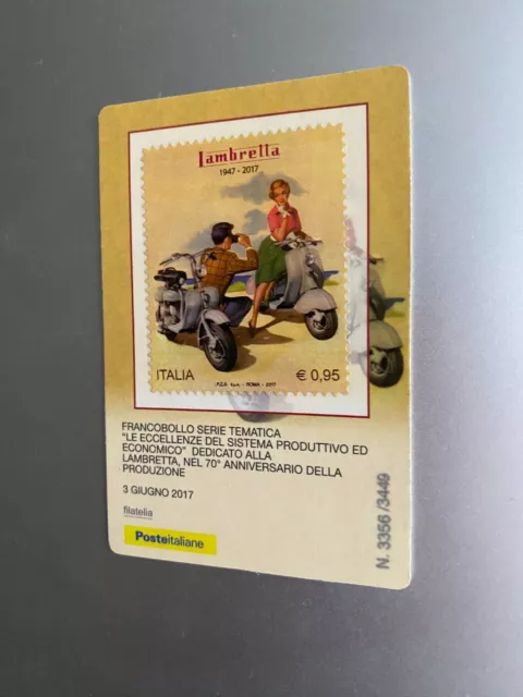 2017 Tessera Filatelica Plastic Card - 70° Lambretta