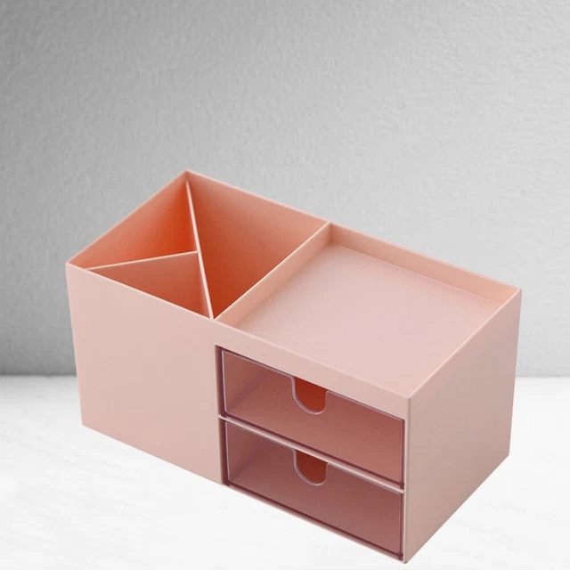 Caja de almacenamiento de cosméticos cajón de escritorio caja de almacenamiento compartimentos transparentes