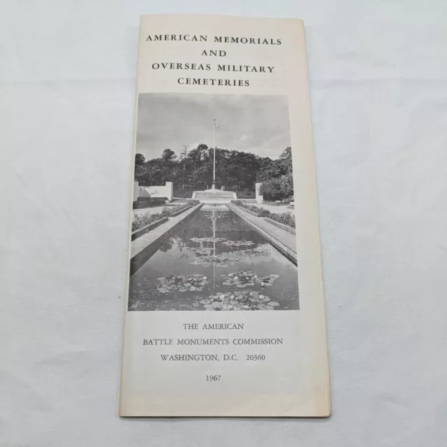 1967 American Memorials And Overseas Military Cemeteries Pamphlet