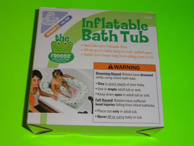 1) Mommy's Helper Inflatable Baby Bath Tub Froggie Collection 6-24 Months