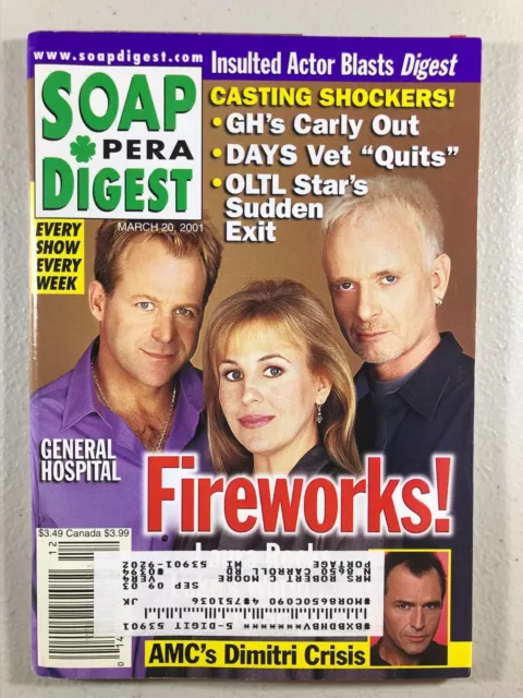 SOAP OPERA DIGEST Magazine March 20 2001 General Hospital Tony Geary ...