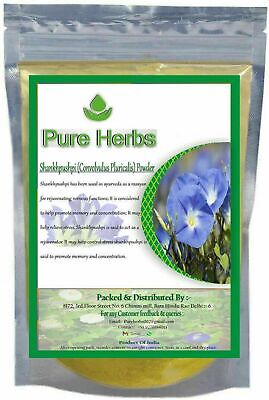 Pure Herbs Shankhpushpi Convolvulus Pluricalis Polvo Para Memoria Y Brainpower
