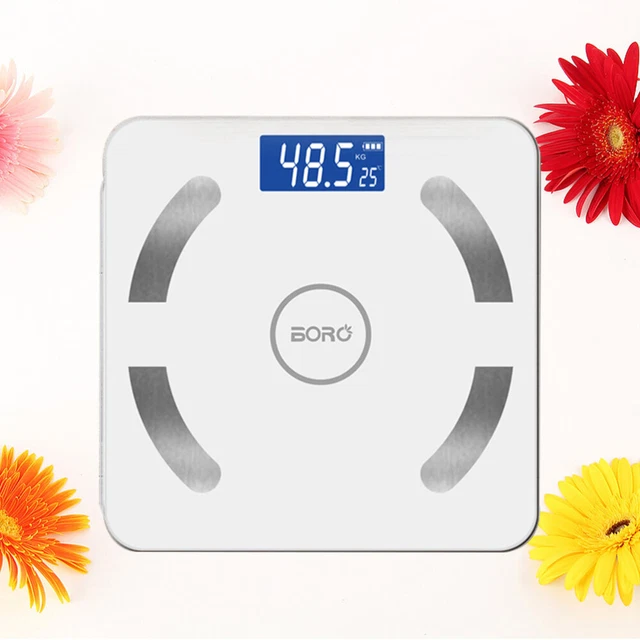 Balanza corporal digital blanca para baño electrónica hogar