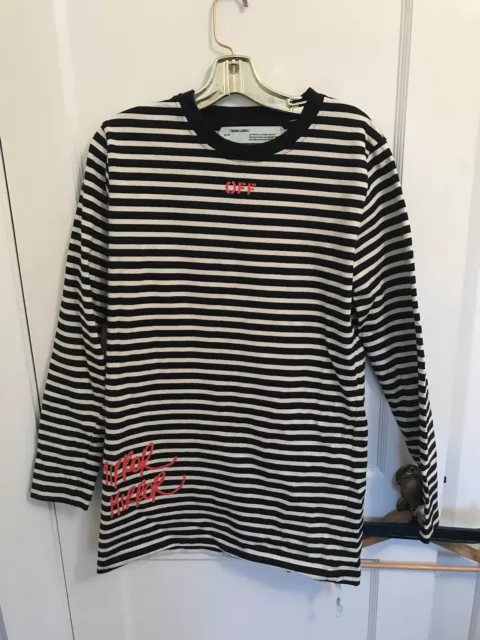 Off White Mirror Mirror Striped long Sleeve T Shirt