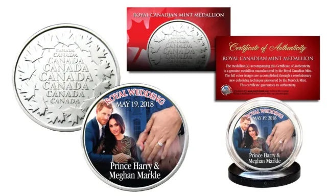 PRINCE HARRY & MEGHAN MARKLE Royal Wedding May 19th 2018 RCM Medallion Coin