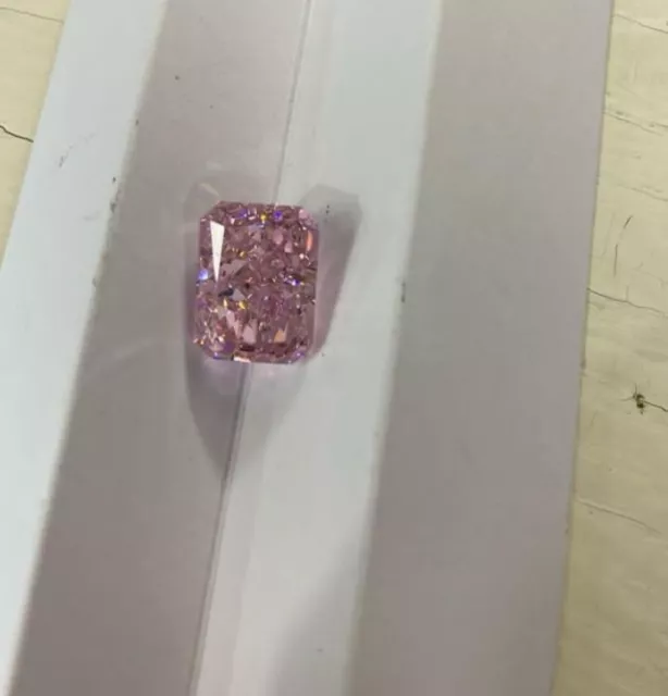 1 Ct Natural Diamond Radiant Cut Pink Color D Grade CERTIFIED VVS1 + Free Gift