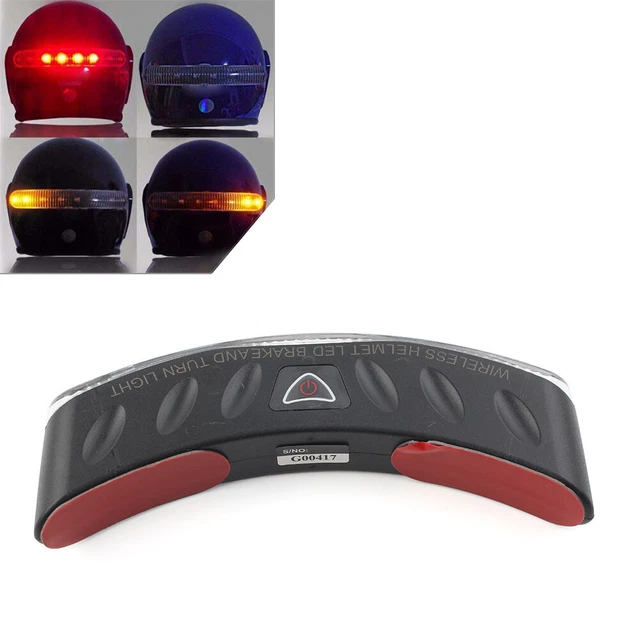 Montaggio Casco Moto LED Wireless Segnale Sostanza Corsa Luce Freno Personalizzata