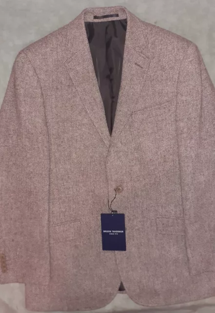 Brook Taverner Wool Blend Tweed Jacket Size 38s UK, 48 EU IT