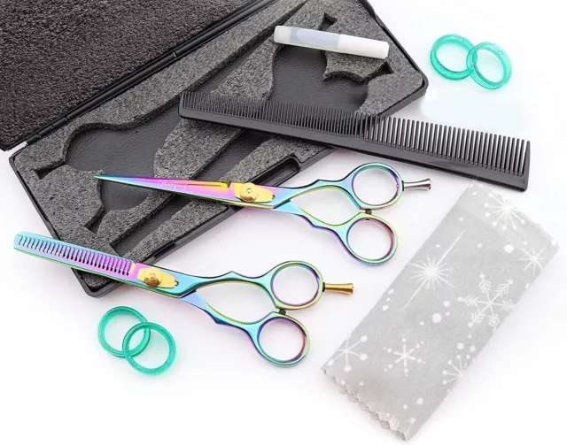 Multiprofessionelles 6-Zoll-Friseurscheren-Set Friseur-Haarschneideschere, Kamm