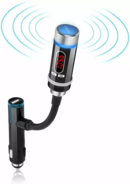 FM Transmitter Auto Audio KFZ Freisprecheinrichtung USB Handy Bluetooth AUKEY