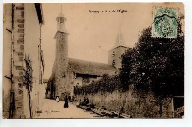 NOMENY - Meurthe and Moselle - CPA 54 - the rue de l'iglesia
