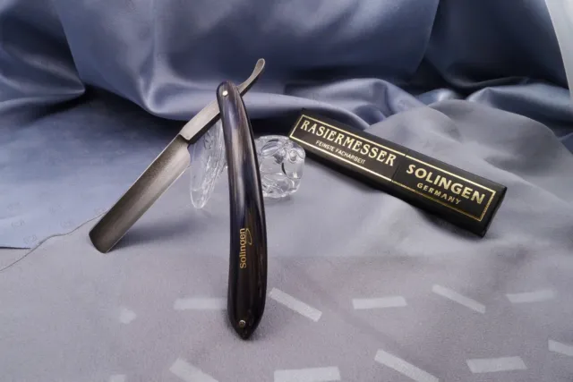 UNIKALER Rasiermesser SOLINGEN WILDDAMAST 6/8 straight razor limited Edition!