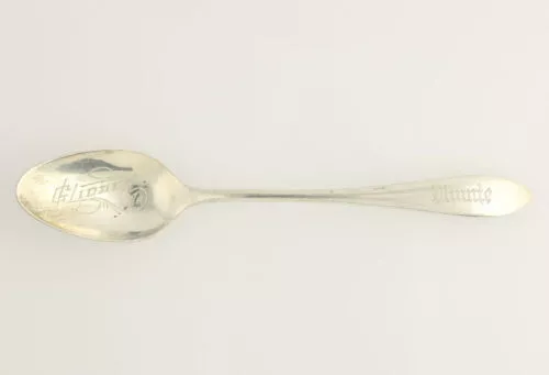 Glidden Iowa Souvenir Spoon - Sterling Silver Vintage Collectors Engraved Travel