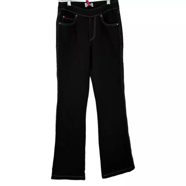 Pajama Jeans Black Stretch Denim Pull On Jeans Bootcut Womens SZ XXS (00) NWT
