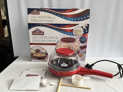 downtown 2 in 1 popcorn and pancake maker