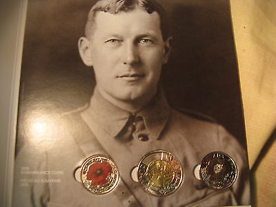 Canada 2015 Flanders Fields Complete Coins Set Album Remembrance Day.