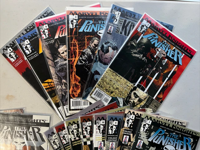 The Punisher #1-14,32,37 NM Marvel Knights Vol 3 Garth Ennis Dillon Lot Of 16 2