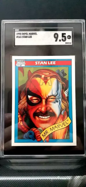 1990 Marvel Universe Series 1 STAN LEE #161 Mr. Marvel SGC 9.5  BEW-T  FREE USPS