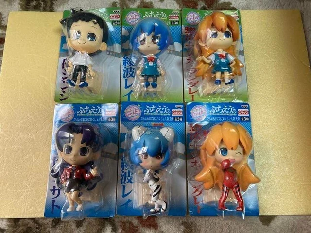 Neon Genesis Evangelion figure set of 6 Asuka Shinji MIsato Rei Japan anime m443
