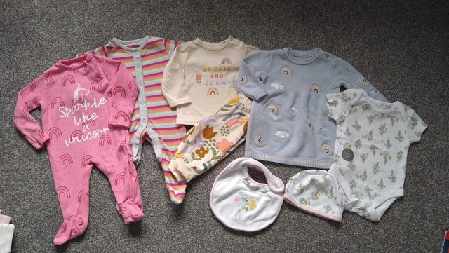 ❤️ Baby Girls Bundle Of Clothes Age 0-3 Months ❤️