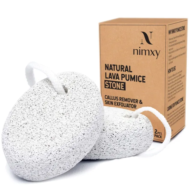 NIMXY Pumice Stone for Feet and Hands 2 Pcs &#8211; Foot Scrubber for Dead Hard