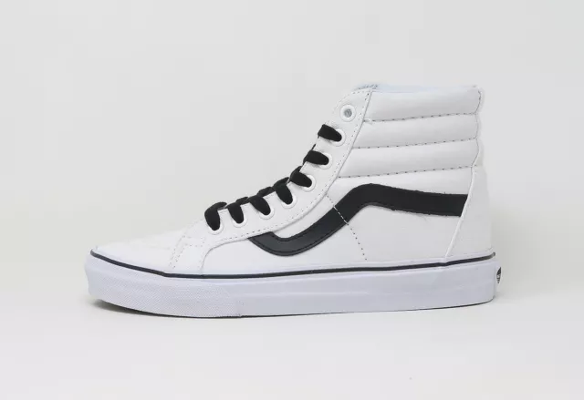 VANS SK8 Hi Reissue True White Black Canvas Shoes Women Youths Girls Sneakers