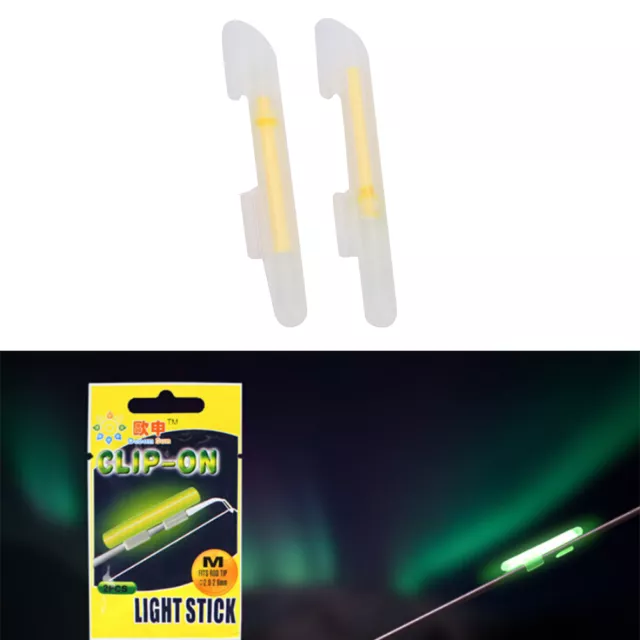 20x Fishing Lights Night Fluorescent Glow Stick Lightstick Clip-on Rod 4size^tq