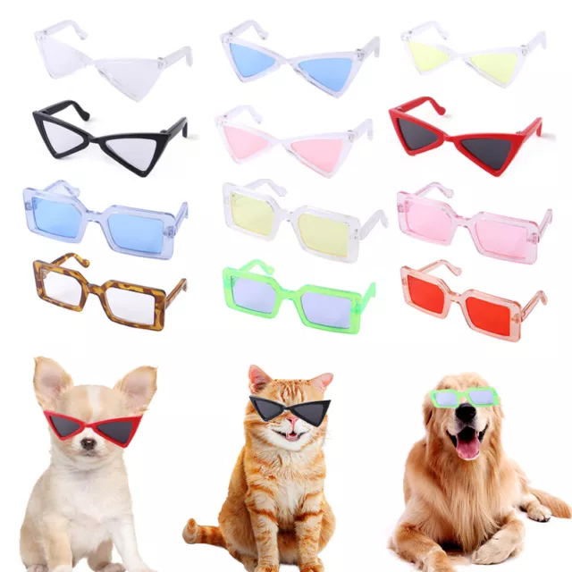 Lovely Pet Cat Glasses Pets Triangle Sunglasses Cats Kitten Fun Party Eye-wear 3