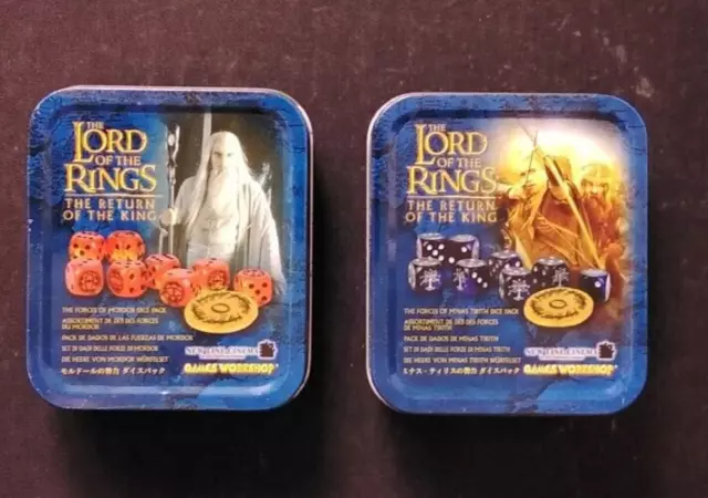 Games Workshop Minas Tirith- Mordor-Dice Set - LOTR Warhammer Lord of the Rings