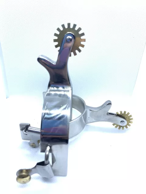 Mens Silver  Western Spurs with Spur Straps Included