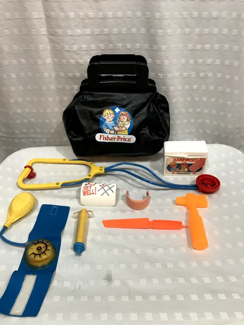 Vintage 1987 Fisher-Price Doctor/Nurse Medical Kit..