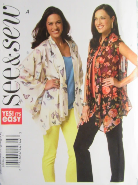 Lovely OOP BUTTERICK 5839 Misses Loose-fitting Jacket in 2 looks PATTERN 4-22 UC