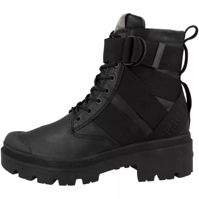 Palladium Pallabase Tact Str Cuir Femmes Bottes à Lacets Bottines Bottes